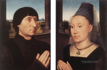  hans pintura al %C3%B3leo - Retratos de Willem Moreel y su esposa 1482 El holandés Hans Memling
